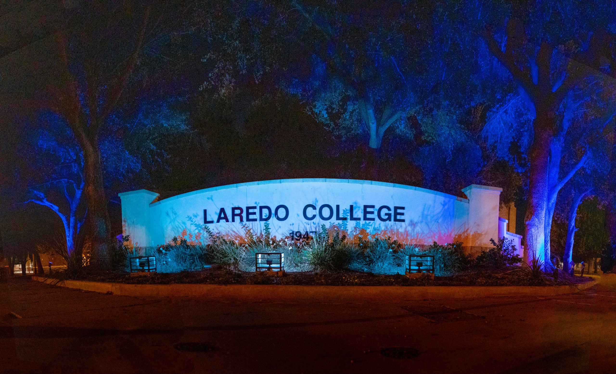 Laredo College lights up blue to celebrate World Teachers’ Day Texas