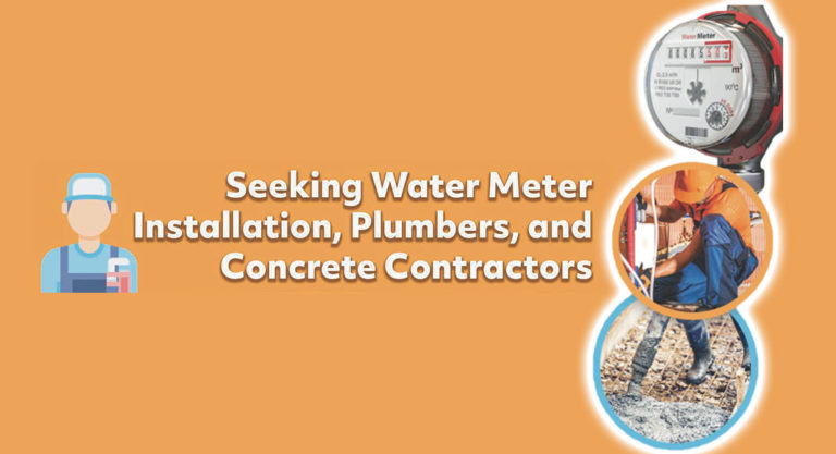 Seeking Water Meter Installation, Plumbers, and Concrete Contractors