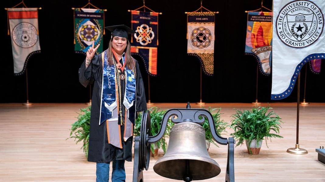 UTRGV firstgen graduate to ring the bell at fall commencement Texas