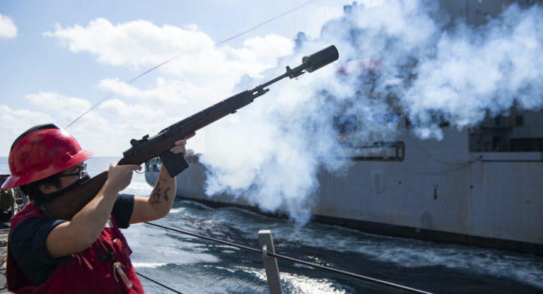 McAllen Native Fires a Shot Line Aboard USS Sterett