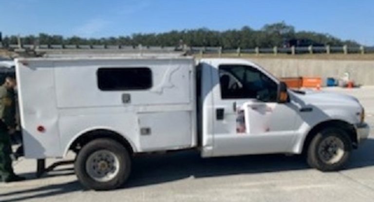 Utility Truck Used to Smuggle Illegal Aliens