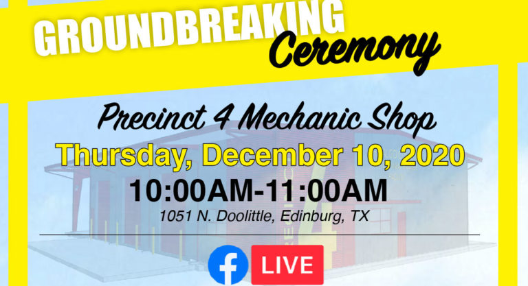Official Groundbreaking and Shovel Ceremony for Precinct 4 Mechanic Shop
