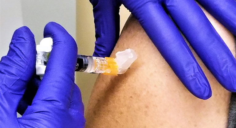 DHR Health Plans Mass Vaccination Clinic At Bert Ogden Arena
