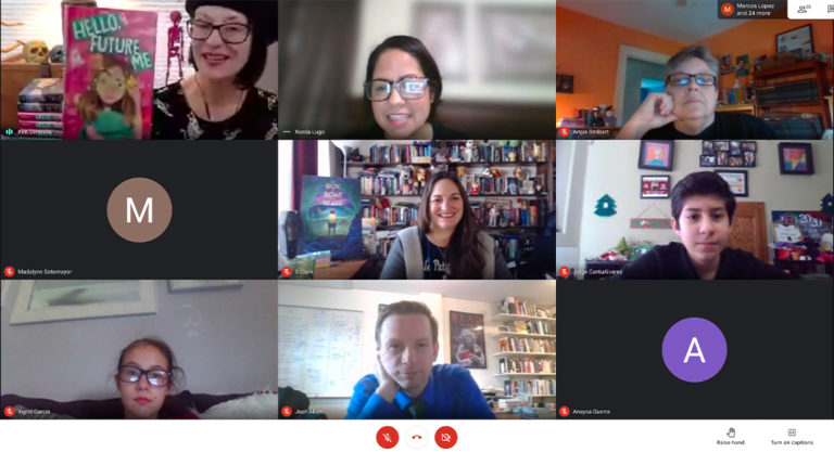Four Authors virtually visit with PSJA Middle School Students for World Read Aloud Day