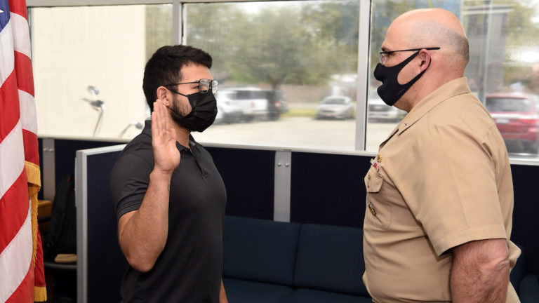 Edinburg Native sworn into America’s Navy at Navy Recruiting Station McAllen