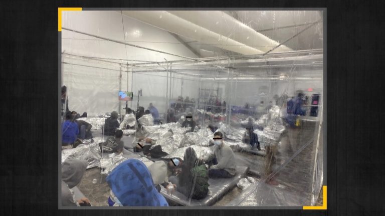 Migrants, including children, face cramped conditions at South Texas Border Patrol facility