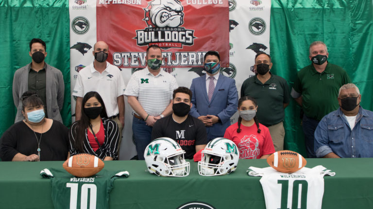 PSJA Memorial Athlete sign with McPherson College to continue his Football Career