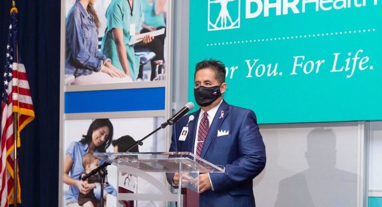 Mario Lizcano and DHR Health staff honored