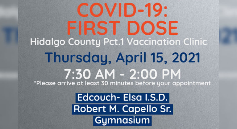 Precinct 1 to host first dose vaccine clinic; online pre-registration required