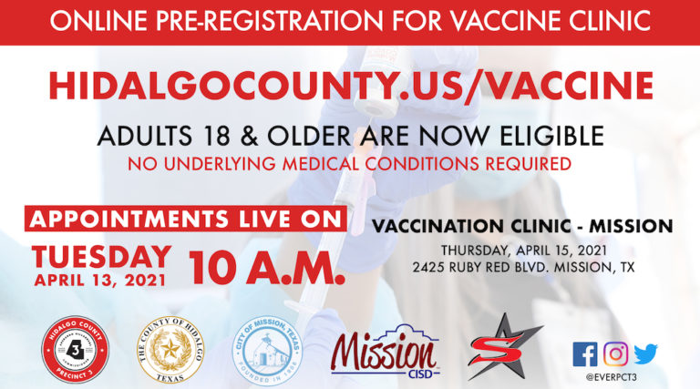 Mission to host another first dose vaccine clinic; online pre-registration required