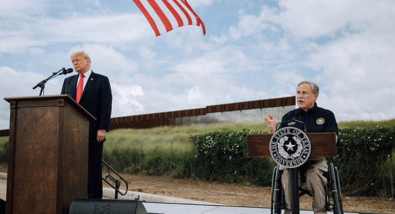 Governor Abbott Hosts 45th President Donald J. Trump For Border Security Briefing, Border Wall Tour In Rio Grande Valley