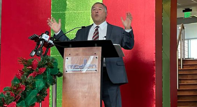 McAllen Mayor Javier Villalobos announces the 2021 McAllen Holiday Parade. Image courtesy of the City of McAllen