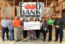 Thank you Whataburger for your sponsorship of Empty Bowls 2021. Omar Rodriguez, Philip Farias, Whataburger Area Manager Ike Flores, Whataburger Field Brand Development-Rio Grande Valley Thays H. Fernades, Food Bank RGV Board Member / Empty Bowls Chair Norma Guevara, Food Bank RGV CEO Connie Ramos, Food Bank RGV CEO Libby A. Salinas-Saenz, Empty Bowls Committee member Sindy Buezo, Empty Bowls Chair Omar Guevara. Image courtesy of The Food Bank of the Rio Grande Valley