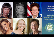 The 2020-2021 Texas Women’s Hall of Fame Honorees: (Top, L-R): Lauren Anderson; Charlye Ola Farris; Dawn Ferrell (Bottom, L-R): Kendra Scott; Elaine Stolte; Ofelia Vasquez-Philo