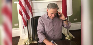 Governor Abbot Holds Call With Texas Border Sheriffs Coalition, County Judges To Discuss Border Security Efforts. Image: Office Of The Governor