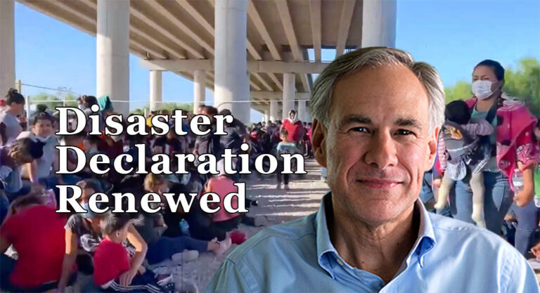 Governor Abbott Renews Border Crisis Disaster Declaration In 43 Counties
