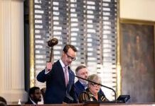 House Speaker Dade Phelan signed arrest warrants Tuesday evening for Democrats who broke quorum to block a controversial GOP elections bill. The warrants will be delivered to the House Sergeant-at-Arms Wednesday. Credit: Jordan Vonderhaar for The Texas Tribune