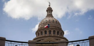 The Texas Capitol on Aug. 13, 2021. Photo Credit:  Sophie Park/The Texas Tribune