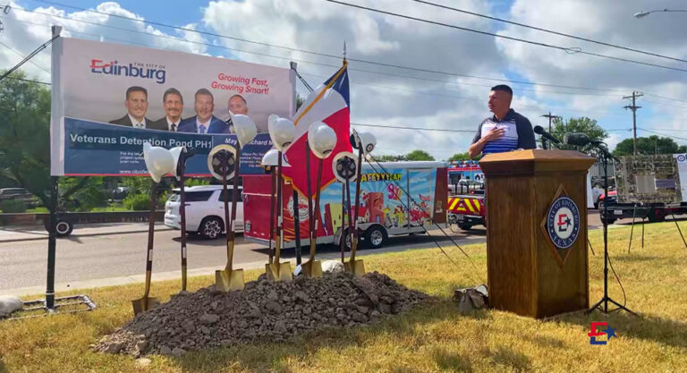 City of Edinburg Broke Ground on Veteran’s Detention Pond: Phase 1