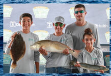 Participants in the most recent Fishing for Hope Tournament. DHR Health Image