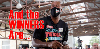San Antonio Spurs' Bruce Bowen delivers the official winners - photo courtesy of H-E-B