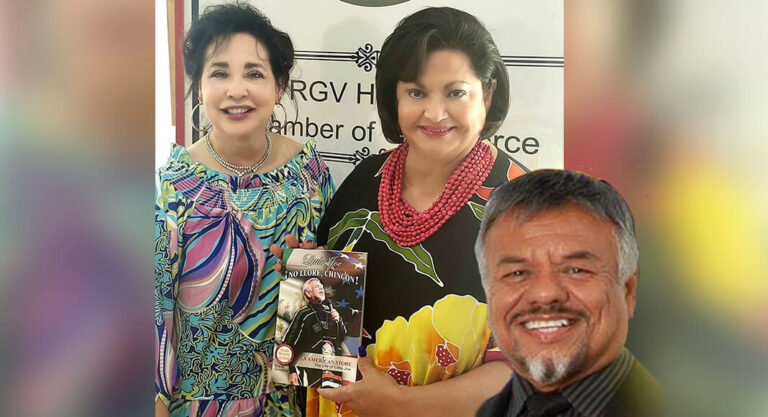 hown left to right are Author Emma Gonzalez and Cynthia M. Sakulenzki, RGVHCC Pres/CEO. Little Joe Image Source: Facebook for illustration purposes.