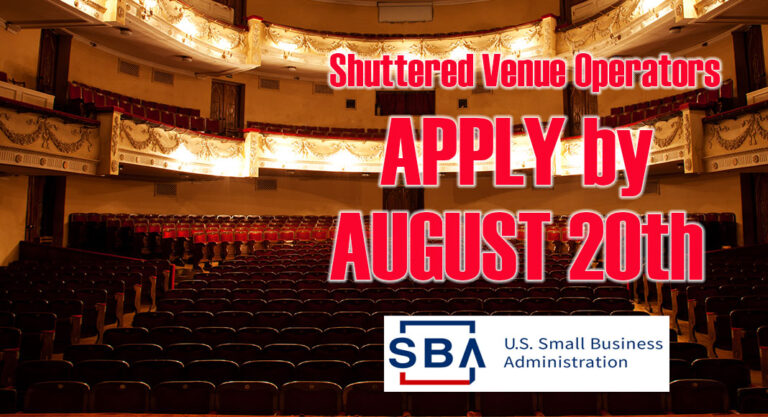 SBA Announces Plan to Open Supplemental Grants for Shuttered Venue Operators Grant Applicants