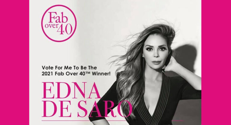 Edna De Saro is Asking for your Vote to Win FAB over 40