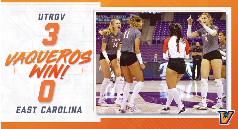 The Vaqueros (7-4), who swept Appalachian State earlier in the day, have now swept five matches. UTRGV Image