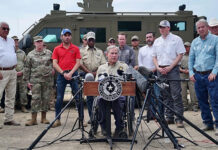 Texas Will Continue Surging State Resources To Secure The Border Governor Greg Abbott today held a press conference in Del Rio where he vowed to continue surging state resources to secure the border and address the chaos in Del Rio created by the Biden Administration. Image: Office of The Governor