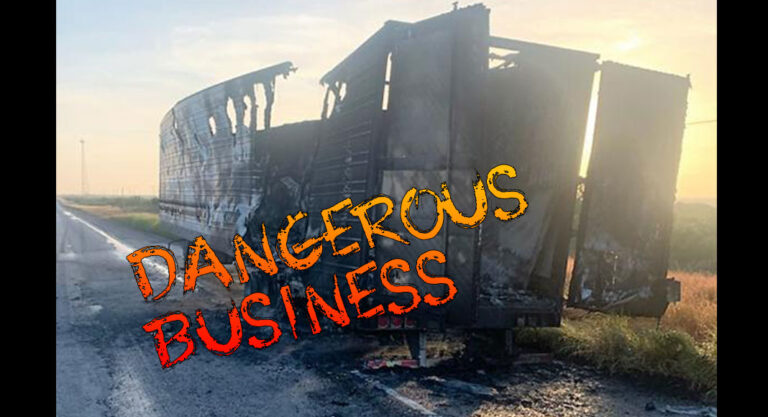 Laredo Sector Border Patrol Agents Apprehended a Large Group from Burnt Tractor-Trailor