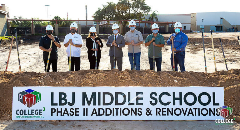 Several School officials were present for this major groundbreaking ceremony. PSJA ISD Image