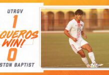 Chavez’s First-Career Goal Sends Men’s Soccer Past Houston Baptist Brownsville-native and freshman Javier Chavez scored his first-career goal. UTRGV Image.