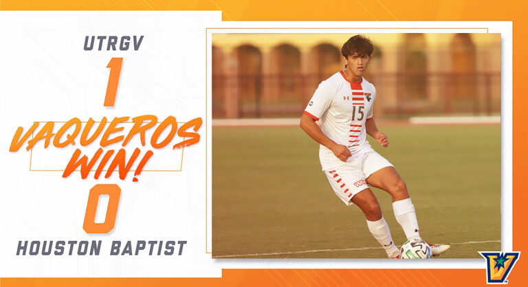 Brownsville-native and freshman Javier Chavez scored his first-career goal. UTRGV Image.
