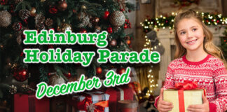 The Edinburg Chamber of Commerce and City of Edinburg proudly present their Annual Night of Lights Parade. The parade will take place on Friday, December 3, 2021 at 7 P.M. in the Edinburg Downtown District. Image for illustration purposes.