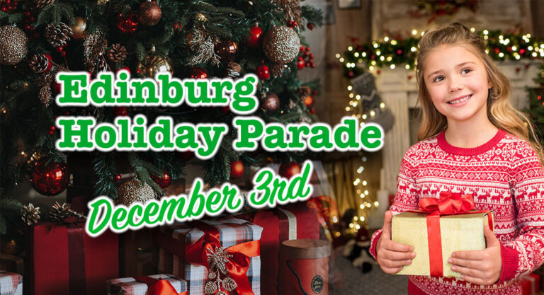The Edinburg Chamber of Commerce and City of Edinburg proudly present their Annual Night of Lights Parade. The parade will take place on Friday, December 3, 2021 at 7 P.M. in the Edinburg Downtown District. Image for illustration purposes.
