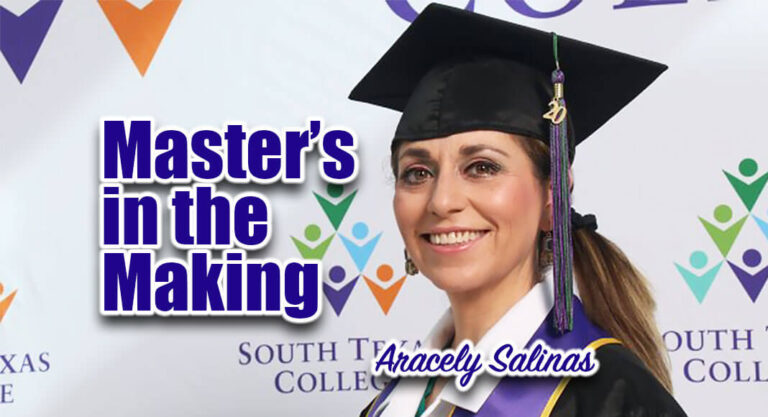 It had been 20 years since Aracely Salinas had been in a classroom, earning her Associate Degree in Nursing (ADN) from South Texas College. Salinas said she mustered the courage to enroll in her alma mater’s very first cohort of the Bachelor of Science in Nursing RN-to-BSN program. With South Texas College’s support, Salinas succeeded beyond her highest expectations. (Photo by Dr. Elmer Esguerra)