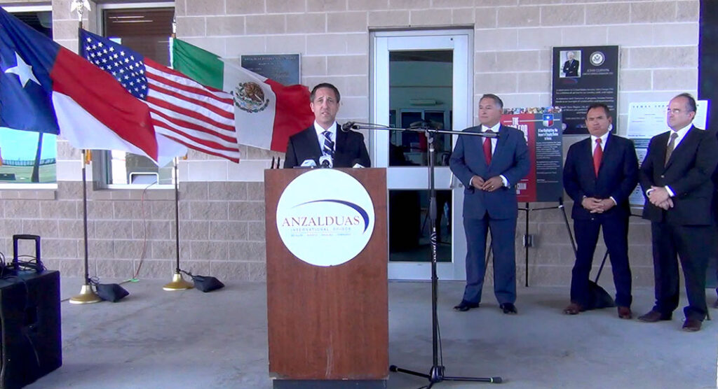 Texas Comptroller Glenn Hegar visited the Anzalduas International Bridge in Mission