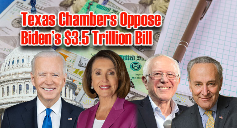 The Texas Association of Business (TAB), alongside local chambers of commerce, sent a letter to the Texas congressional delegation in opposition to the federal $3.5 trillion reconciliation bill. Image for illustration purposes.