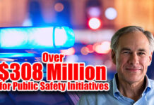 Governor Greg Abbott announced that his Public Safety Office (PSO) will administer more than $308 million in grant funding for a variety of public safety programs and services in Texas in several different areas. Image for illustration purposes.