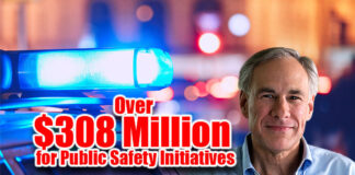Governor Greg Abbott announced that his Public Safety Office (PSO) will administer more than $308 million in grant funding for a variety of public safety programs and services in Texas in several different areas. Image for illustration purposes.