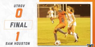 The University of Texas Rio Grande Valley (UTRGV) women’s soccer team dropped the Western Athletic Conference (WAC) home opener to the Sam Houston. UTRGV Image