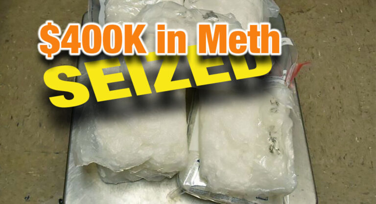 Officers Seize $400K in Methamphetamine