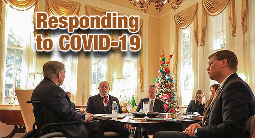 Governor Greg Abbott today received a briefing from state medical and emergency response experts on the current status of the COVID-19 pandemic and the state's ongoing response to the virus. (PHOTO: Office of The Governor)