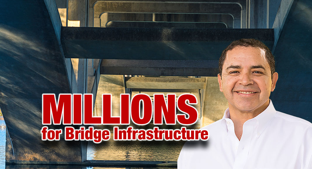 U.S. Congressman Henry Cuellar (TX-28) announced the first round of investments in repairing Texas bridges under the Infrastructure Investment and Jobs Law he helped pass. Image for illustration purposes