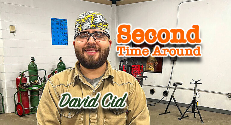 Welding sparks opportunity for returning student