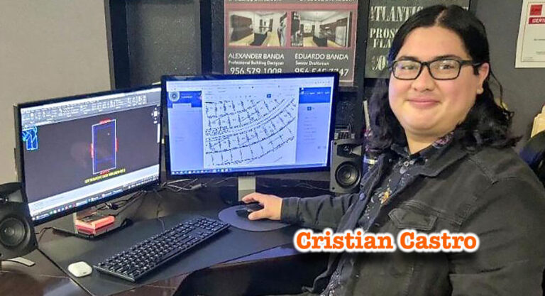 Drafting Student Designing His Future with a Solid Foundation