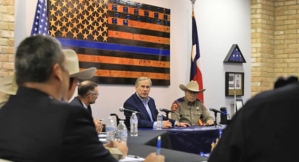 Governor Greg Abbott today held a roundtable with law enforcement officials from the Bexar County area, where he reaffirmed his commitment to backing the blue. PHOTO: Office Of The Governor