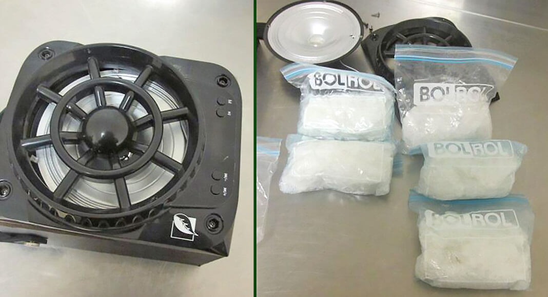 Speaker box concealment. Seized drugs. USCBP Image