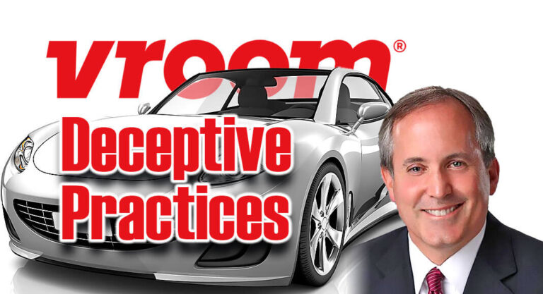 AG Paxton Files Lawsuit Against Vroom Due to Deceptive Trade Practices 